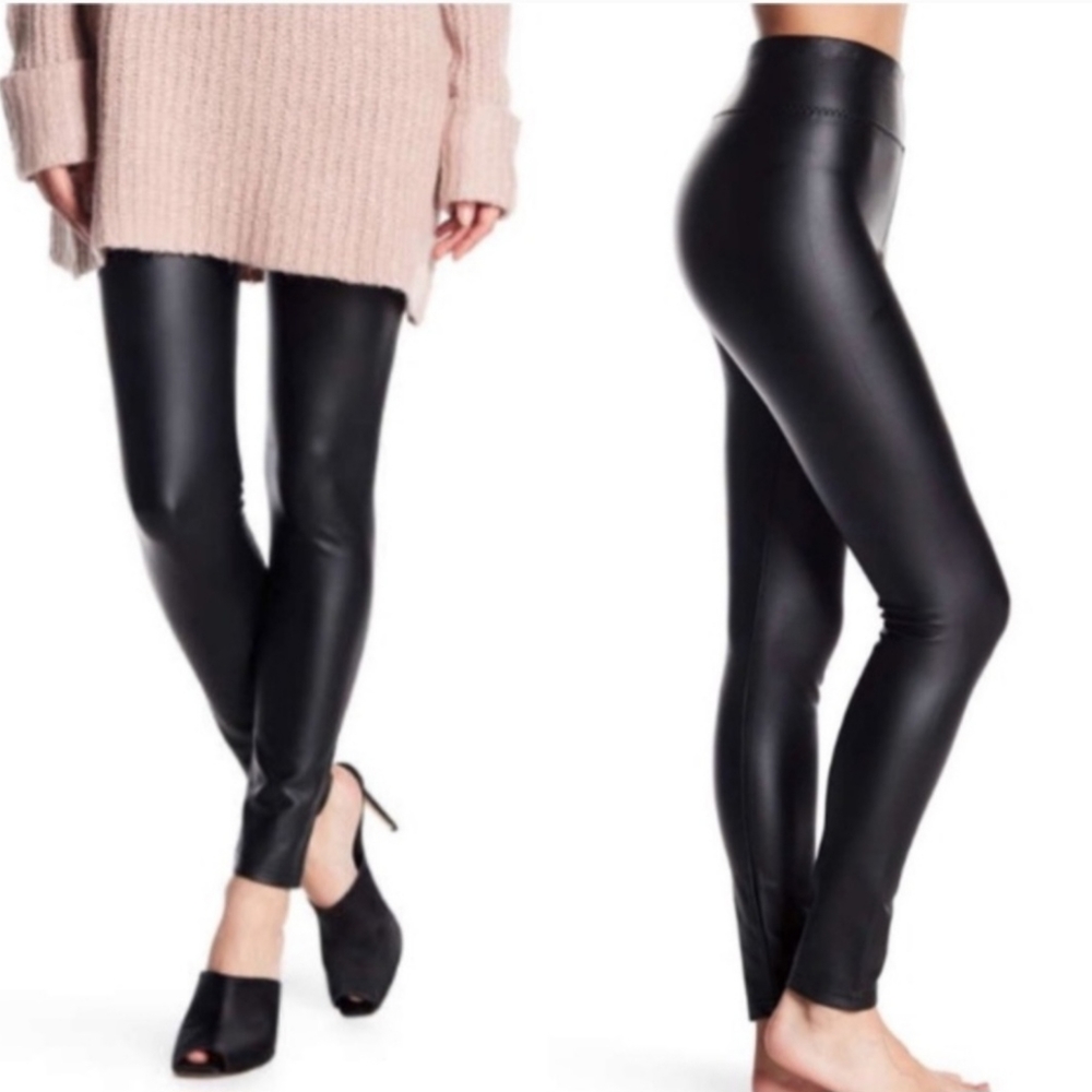 Romeo And Juliet Couture Faux Leather Leggings Moto‎ Rock Metal Size Small Black
